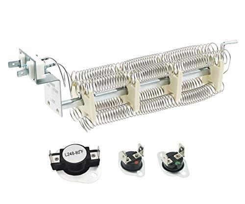 Siwdoy LA-1044 LA1044 Dryer Heat Element and LA-1053 Dryer Thermostat Fuse Kit Compatible with Maytag PYET444AYW, Maytag PYET244AYW, Admiral LNC7764A71 Dryer