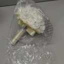 Wedding Bouquets for Bride, Wedding Bridal Bouquet Crystal Diamond Silk Roses, Bride Bridesmaid Wedding Hand Roses Bouquet Artificial Flowers Bouquet for Wedding Churches Parties (Beige)