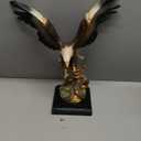 17 Inch Large Eagle Statue Resin Sculpture Frgurine Gift for Home Decor Office Living Room Desktop Display Decorative Decoration