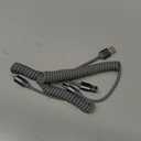 LISEN Coiled USB C Cable, Durable Short USB A to USB C Cable 2 Pack for Android Auto & CarPlay Cable, Short Type C Retractable Car Charger Cord for iPhone 17/16/15 Samsung Galaxy S25/S24 A15, Gray 4FT