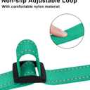 2 x Taglory Reflective Adjustable Dog Collars for Puppy Small Medium Large Dogs, Thin Nylon Webbing and Quick Release Plastic Buckle(Teal Green, X-Large) (XL(1.25"x18-28"))