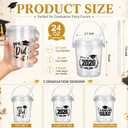 Ceenna 30 Sets 24oz Graduation Drink Buckets with Lids and Straws Class of 2026 Graduation Plastic Bucket Cups Congrats Grad Party Supplies for High School College Tailgate Party Summer Events (Black)