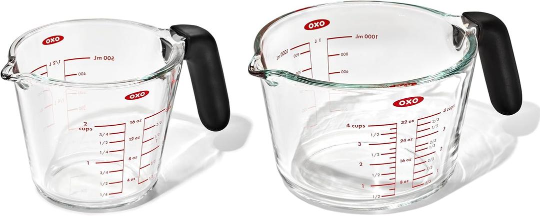OXO Good Grips 2-Cup and 4-Cup Glass Measuring Cup Set