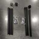 HEI! DEAR 2Pack Black Curtain Rods for Windows 30 to 42 Inch(2.5-3.5ft),1”Diameter Heavy Duty Curtain Rods, Adjustable Curtains Rod, Modern Decorative Drapery Rod, 30-42",Matte Black