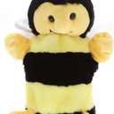 DolliBu Honeybee Hand Puppet Plush Toy - Super Soft Stuffed Animal Bee Plush for Puppet Show, Games, and Theater Play, Cool Educational Stuffed Toy for Kids and Toddlers - 10 Inches