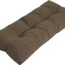 FUNHOME Outdoor Bench Cushion 42x18Inch, Long Seat Pads-Brown | Non-Slip Patio Bench Cushion, Water Resistant, Tufted Loveseat Cushion for Garden, Swing, Settee, Window, Wicker, Front Porch