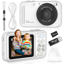 Digital Camera for Kids, WITYEAH 48MP FHD 1080P Point and Shoot Digital Cameras with 16X Zoom Anti-Shake, Compact Portable Cameras for Photography, for Boys Girls Teens Beginners,White