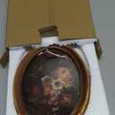 Small 5x7 Vintage Picture Frame, Oval Bow Antique Ornate Frame 5 X 7 with Glass Front, Luxury Tabletop & Wall Hanging, Antique Wall Decor(Antique Bronze)