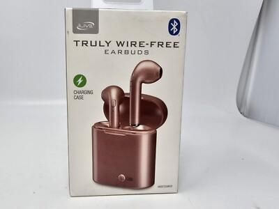 iLive IAEBT209 Truly Wireless Earbuds Bluetooth 5 With Charging Case Rose Gold