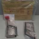 SRIWATANA Floating Shelves Wall Mounted Set of 2 Rustic Wood Shelves with Large Capacity(Carbonized Black)