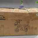QMHHRJT Orange Dinosaur Balance Bike, 10in Toddler Bike 3-5 with Lights