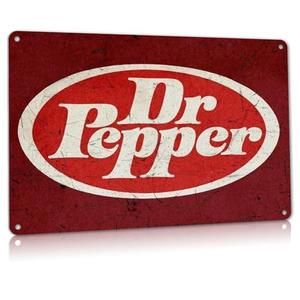 Ylens Dr Soda Pop Store Advertising Pepper Vintage Look Retro Wall Decor Bar Metal Tin Sign 8x12in