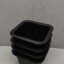 Simplify 6 Inch Bed Riser | Pack of 4 | Bed & Furniture Lifter Wheel Grooves | Under-Bed Storage | Bedroom & Dorm | Black