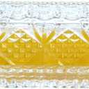 QFkris Glass Butter Dish with Lid for Countertop, 7 inches Clear Crystal Butter Holder with Cover, Butter Keeper Container for Kitchen Refrigerator,Dishwasher Safe
