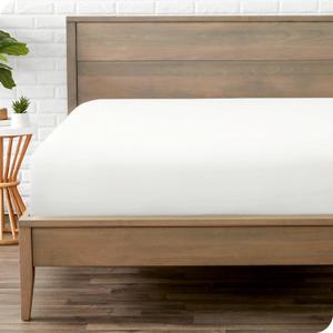 Bare Home Fitted Bottom Sheet Queen Size - Premium 1800 Microfiber - Ultra-Soft Hotel Luxury - Deep Pocket - Durable and Long Lasting (Queen, Cream)