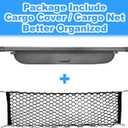 Cargo Cover Compatible with All-New Toyota 4Runner 2025 2026 Accessories,Carbon Fiber Look Retractable Trunk Cover Organizer Security Shielding Shade Cover (Carbon Fiber Look,Hidden Handle)