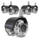 Office Chair Wheels 2" Desk Chair Caster Wheels Smooth Roller Style Quiet for Carpet and Hardwood Floors Universal Fit 11x22 mm Set of 5 Grey