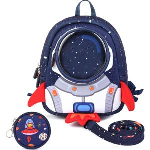 Toddler Backpack for Boys& Girls - Toddler Leash Included- Secure and Stylish for Active Toddlers- Perfect for Little Explorers - Preschool Travel School (1-3 Years)