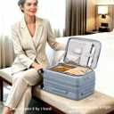 Hanke Top Opening 20" Carry On Luggage Expandable Hard Shell Grey, 20 Inch EXT