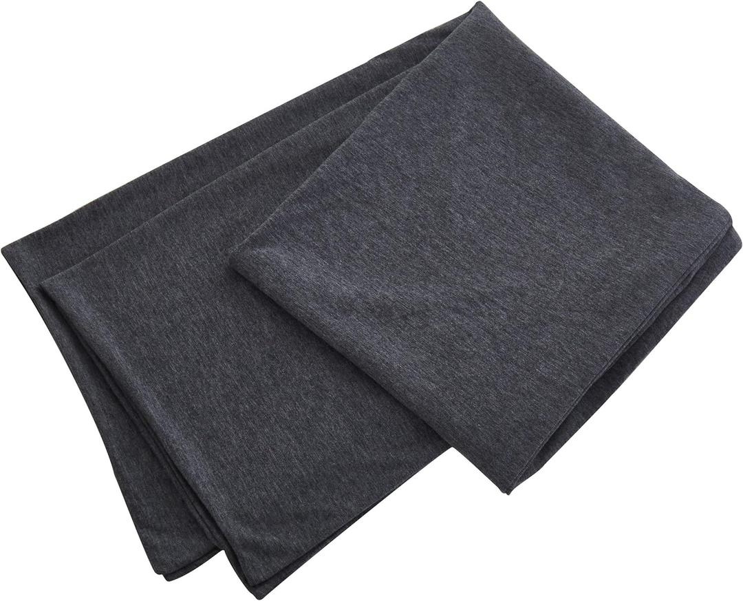 Oubonun 100% Jersey Cotton Body Pillow Cover with Zipper - Luxury Soft Removable Pillow Case - Long Fuzzy - Knitted (Dark Grey, 21"X54")