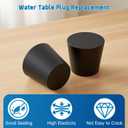 4 x 6Pcs Water Table Plug Replacement Compatible with Step 2, Solid Rubber Stopper, Black Tapered Shaped Drain Plug, Good Sealing for Hold Water, Widely Used in Test Tubes and Pots for Plants