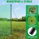 Temporary Fence with Posts, 36" x 50' Plastic Garden Fence Animal Barrier with Metal Stake Windbreak Rope, Portable Temporary Fencing for Dogs Outdoors Backyard Animal Protect