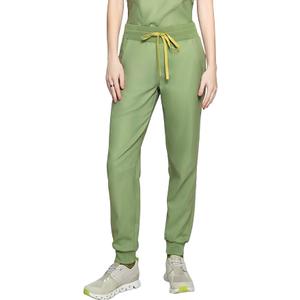 LAMBDA ACADIA Sutton Jogger Scrub Pants for Women – 6 Pockets, Comfort, Stylish, Hi-Stretch, Classic Fit (US, Alpha, Large, Avocado)