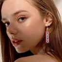 Western Keychain Earrings Western Cowboy Keychain Earrings for Fans Party Dress Outfit Merch Jewelry Gifts