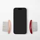 2pcs Cute Colorful Hair Side Comb for Women Red Pink Enamel Tooth Clip French Twist Hair Slide Comb with Teeth Grip for Decorative Bridal Wedding Hair Accessories Gifts(red pink)