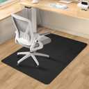SHAREWIN Office Chair Mat for Hardwood/Tile Floor, 47"x36" Computer Gaming Chair Mat, Under Desk Low Pile Office Rug, Easy-Clean Floor Protector Mat, Black
