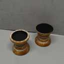 Candle Holder for Pillar Candle Set of 2, Farmhouse Wood Candle Holder, Rustic Wooden Candle Stand, Vintage Small Wooden Candlestick Holders for Living Room, Table Centerpiece, Brown