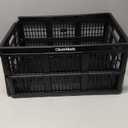 CleverMade Collapsible Utility Crates-Obsidian 3pck 45L / 11 Gal holds 66 lbs - Stackable Containers Heavy Duty Capacity Crates Space-Saving Baskets