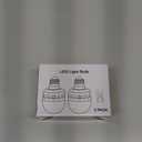 2Packs E12 Rechargeable Light Bulbs with Remote Control, 5W 350lm Magnetically Battery Operated Light Bulbs with 3 Color Temperature, Timer, Dimmer for Non-Hardwired Candle chandeliers Candelabra lamp