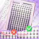 DAODER Spiky Lash Clusters Natural Fairy Anime Manga Lash Extension Wet-Look 8-18MM Invisible Clear Band Eyelash Extension Clusters D Curl 140pcs Reusable(8-18MM Spiky)