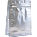 BAAGGNAA 60 Pack High Barrier Stand-Up Coffee Bean Bags with Vented Valve, Matte Metallic, Heat-Sealable and Resealable Solid Color Pouches for Food Storage (5.1 * 8 inch,1/2 lb,8 oz,Silver)
