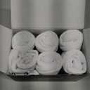 Lapulas Athletic Running Ankle Socks, Low Cut Cushioned Anti-Blister Tab Sports Socks Men Women 6Pairs (Large, White)