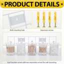 2 Pack Wall Mounted Sundry Jars Organizer Rack, Metal Storage Shelf Holds 5 Containers(Jars Not Included), Bathroom Wall Shelf for Salon, Clinic & Lab, Space Saving Apothecary Holder