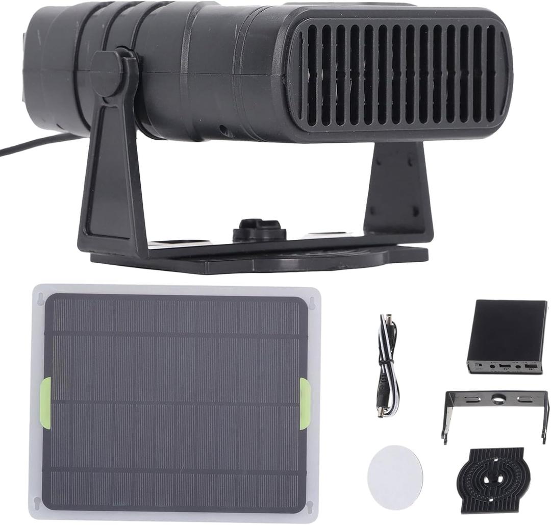 Solar Heater for Chicken Coop, Chicken Coop Heater for Winter, 20W Solar Powered Heaters with Overheat Protection, for Drying Heating Pet House (20W Blackboard Board, Heater, Battery Box)