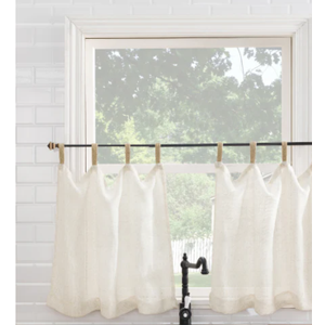 No. 918 Brinley Jute-Tab Cafe Curtain Window Panel - Natural
 54" x 24"
