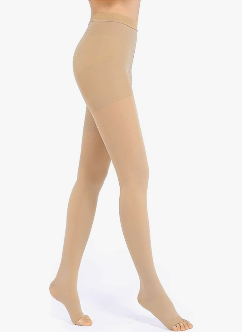 Medical Compression Pantyhose for Women & Men, 20-30mmHg Compression Stockings, Size Large