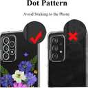 Unov Case Compatible with Galaxy A52 4G and 5G Clear with Design Soft TPU Shock Absorption Slim Embossed Pattern Protective Back Cover Galaxy A52 4G/5G (Very Peri Bouquet)