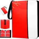Card Binder 4 Pockets Zip Trading Card Binder for 400 Cards, PU Collection Binder with Removable Sleeves for 50 Pages, Portable Collector Album, Card Book for Game Card, Sports Cards, Gifts