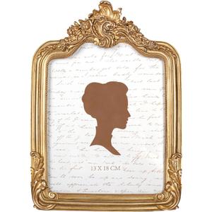 AELS 5x7 Inch Vintage Picture Frame, Elegant Antique Photo Frames with Glass Front, Photo Display, Tabletop Wall Hanging, Gift Ideas (Gold)