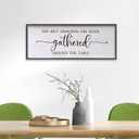 The Best Memories Are Made Gathered Around The Table Wall Decor Art 24"X10" for Dining Room gather Kitchen Wall Sign (Black)