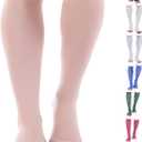 Doc Miller Open Toe Compression Socks, 20-30 mmHg, Toeless, Support Circulation, Shin Splints, Calf Recovery, Post Op, Knee High, Medical Grade, Nude/Skin Socks, Large Size for Men & Women, Pair