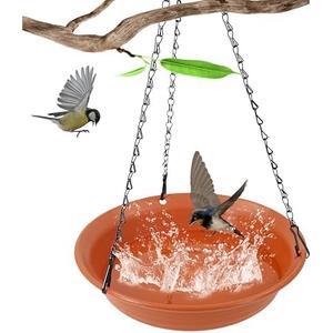 Afrine Hanging Bird Bath for Outside, Hanging Bird Water Feeder for Outdoor, Birdbath Bowl, Birdbaths for Outdoors Balcony Window Backyard Garden, Small Large Wild Birdfeeder Tray (12", Terracotta) Afrine Hanging Bird Bath for Outside, Hanging Bird Water Feeder for Outdoor, Birdbath Bowl, Birdbaths for Outdoors Balcony Window Backyard Garden, Small Large Wild Birdfeeder Tray (12", Terracotta)
