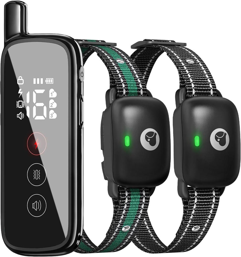 Heaflex Electric Dog Training Collar with a 2600FT Remote Range, Rechargeable and Waterproof, Features 3 Training Modes and Security Lock for Dogs of All Breeds and Sizes