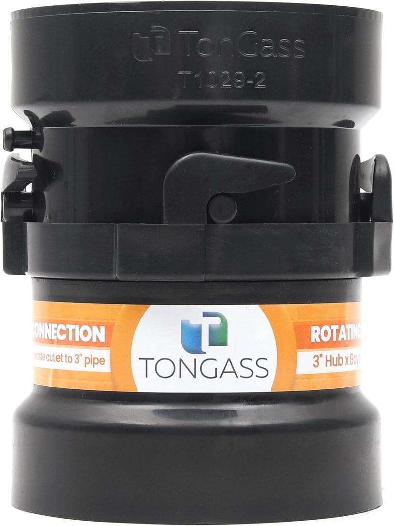 TonGass (Combo Pack) RV Sewer Hose Fitting Adapter to PVC, RV Sewer Connection & RV Sewer Termination Adapter - 3" Hub x Bayonet Hooks