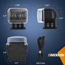 Nilight Boat Spotlight 60W 5000LM Magnetic LED Light 12V-24V Offroad