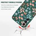 for Samsung Galaxy A15 5G Case Creative Flower Pattern Slim Liquid Silicone Cell Phone Protective for Galaxy A15 5G Cover-Leaf Green